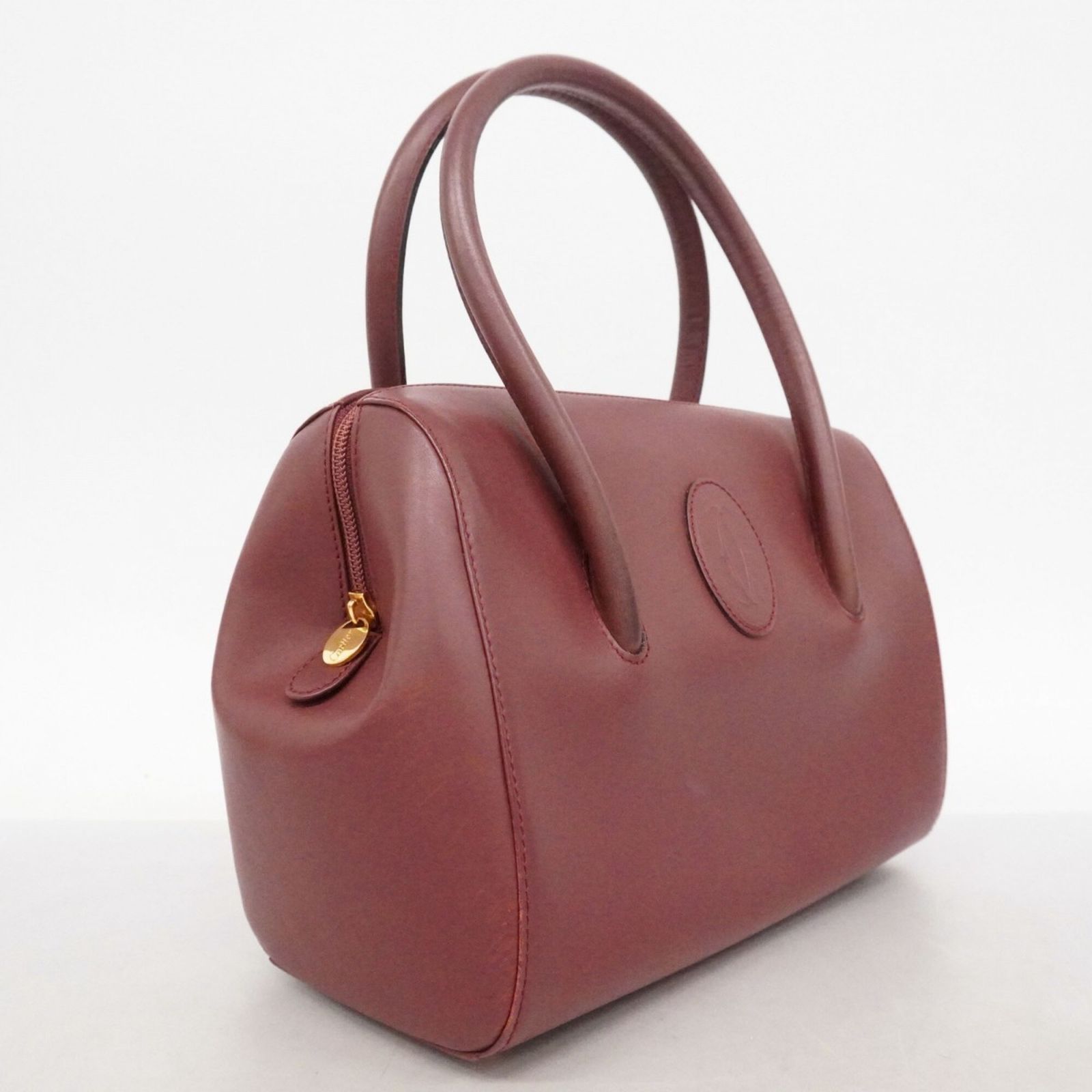 値下げしました!　カルチェハンドバッグ　ボルドー カルティエ(Cartier) カルティエ ハンドバッグ マスト レザー ボルドー
