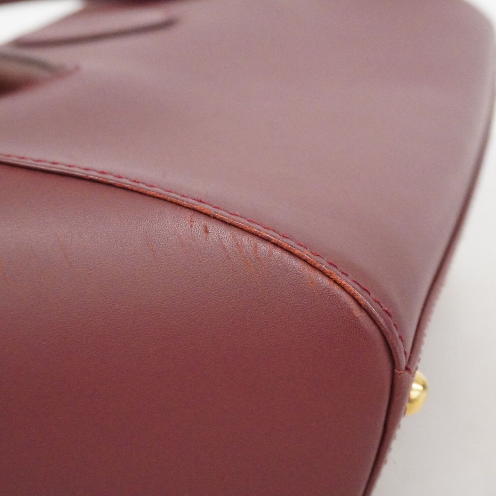 カルティエ(Cartier) カルティエ ハンドバッグ マスト レザー ボルドー
