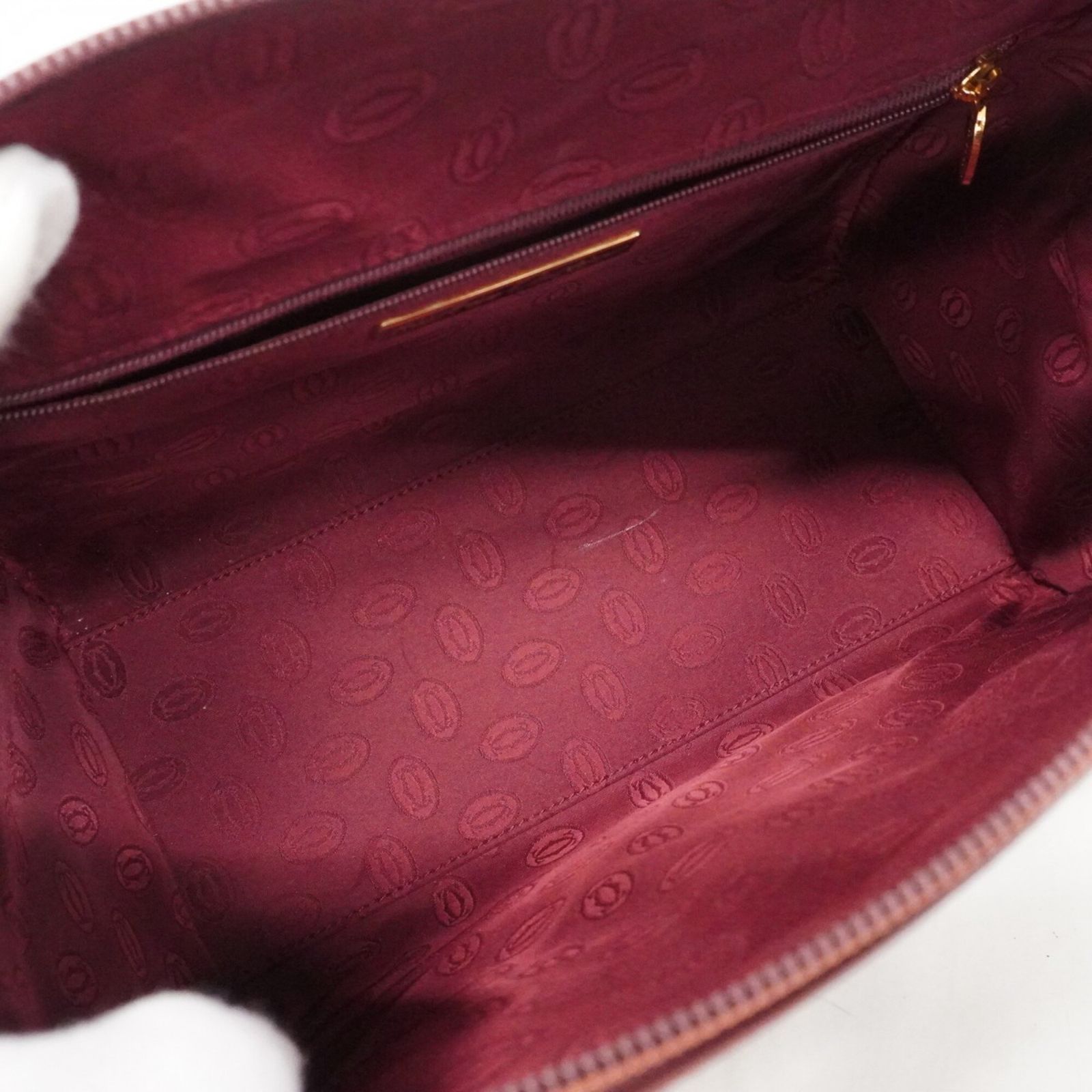 カルティエ(Cartier) カルティエ ハンドバッグ マスト レザー ボルドー