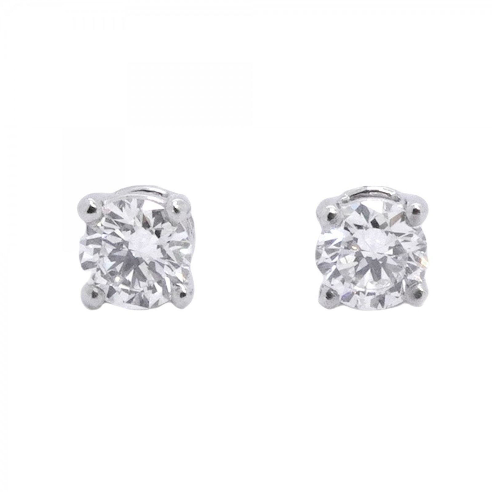 ティファニー(Tiffany) ティファニー ピアス ソリティア 1PD Pt950 プラチナ ダイヤモンドレディース