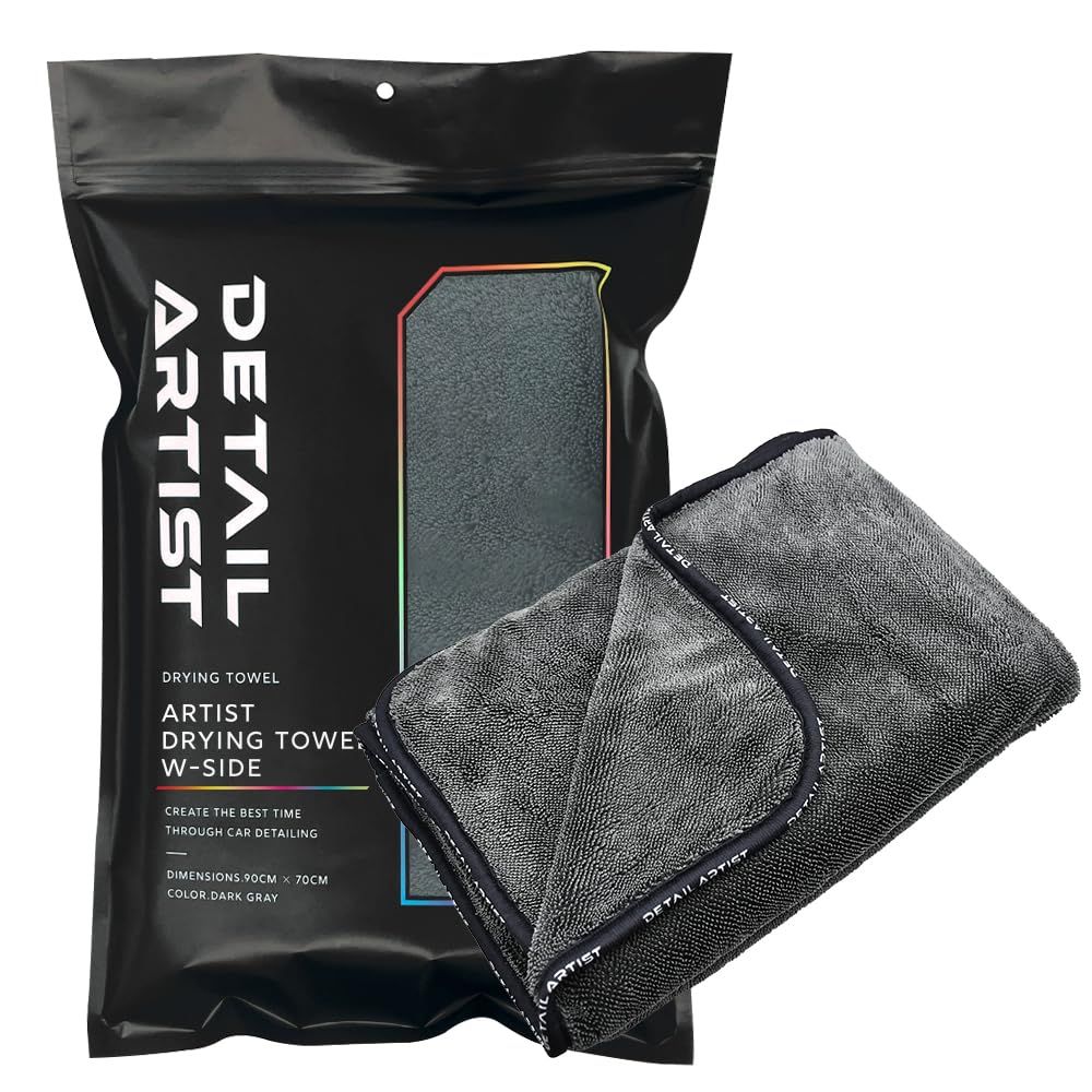 【DETAIL ARTIST】 ARTIST DRYING TOWEL『瞬間吸水力が洗車の常識を変える』ドライングタオル 洗車 大判タオル 吸水 ディテールアーティスト (90cm×70cm(両面タイプ))AR 70825642