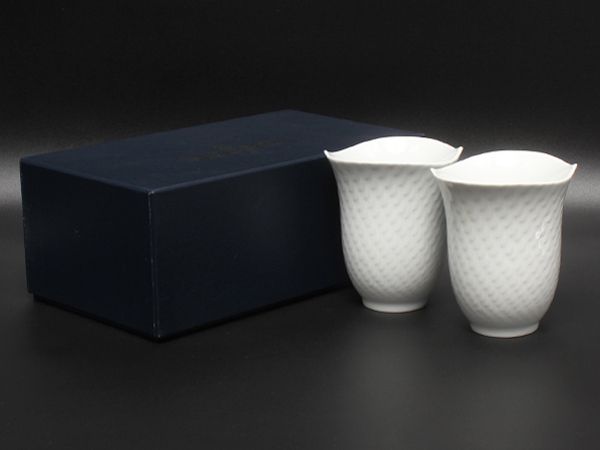 美品 マイセン フリーカップ タンブラー 2点セット ペア 波の戯れ Meissen