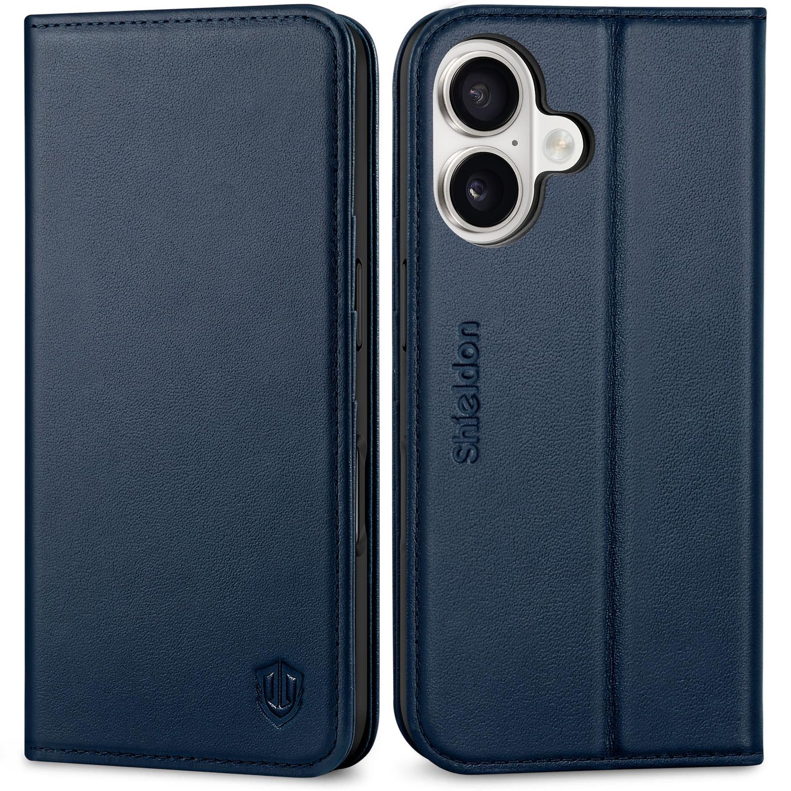 新品 SHIELDON iPhone16 対応ケース 手帳型 本革 あいふぉん16 用 スマホカバー カード収納 横置きスタンド機能 マグネット内蔵 TPU素材 衝撃吸収 [RFIDブロッキング] 全面保護 アイホン 16 対応 スマホケース 2024年発売