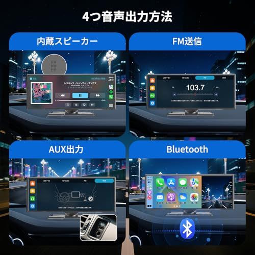 【YouTubeやNetflixが見れるアンドロイドナビ】kuayvan ディスプレイオーディオ 11.5インチ大画面のandroidポータブルカーオーディオ 4K Android 15システム 2+32GB大容量 Wi-Fi接続対応 ワイヤ 54f01055
