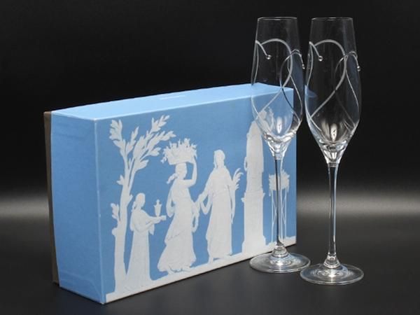 ウエッジウッド シャンパングラス 2点セット ペア プロミシス トゥーハーツ WEDGWOOD
