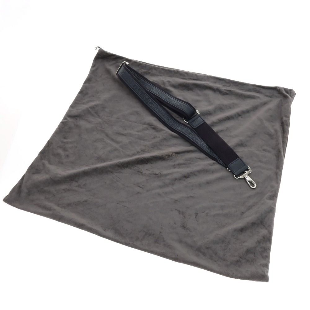 【中古】ペッレモルビダ PELLE MORBIDA MB076 レザー ブリーフケース ネイビー【WxH32xD12.5】【メンズ】