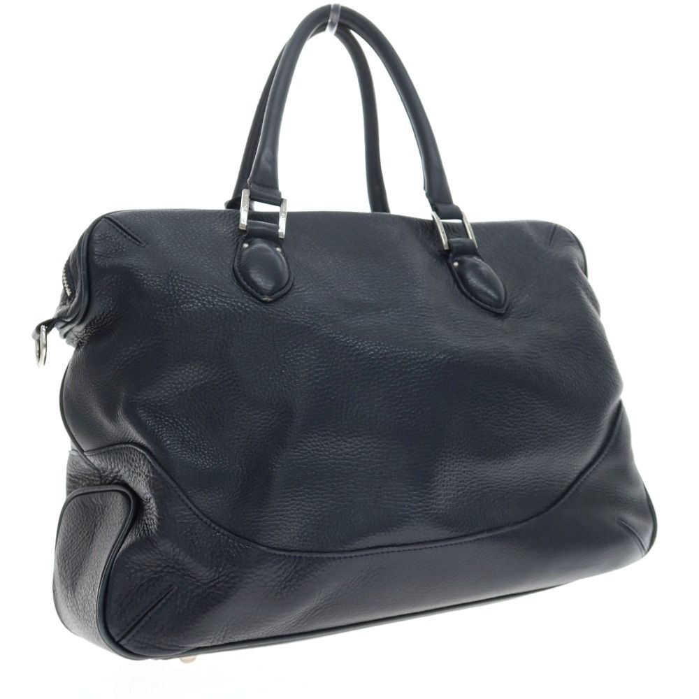 【中古】ペッレモルビダ PELLE MORBIDA MB076 レザー ブリーフケース ネイビー【WxH32xD12.5】【メンズ】
