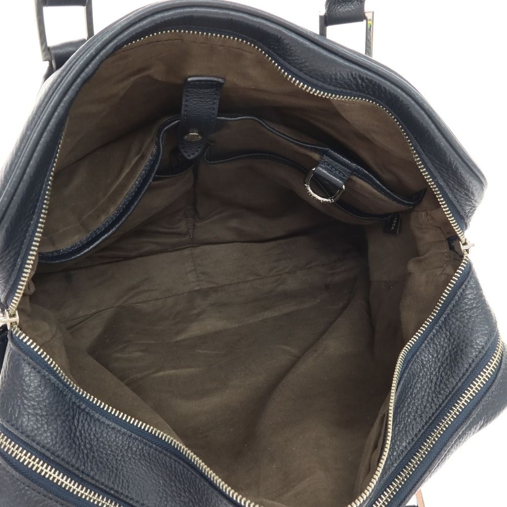 【中古】ペッレモルビダ PELLE MORBIDA MB076 レザー ブリーフケース ネイビー【WxH32xD12.5】【メンズ】