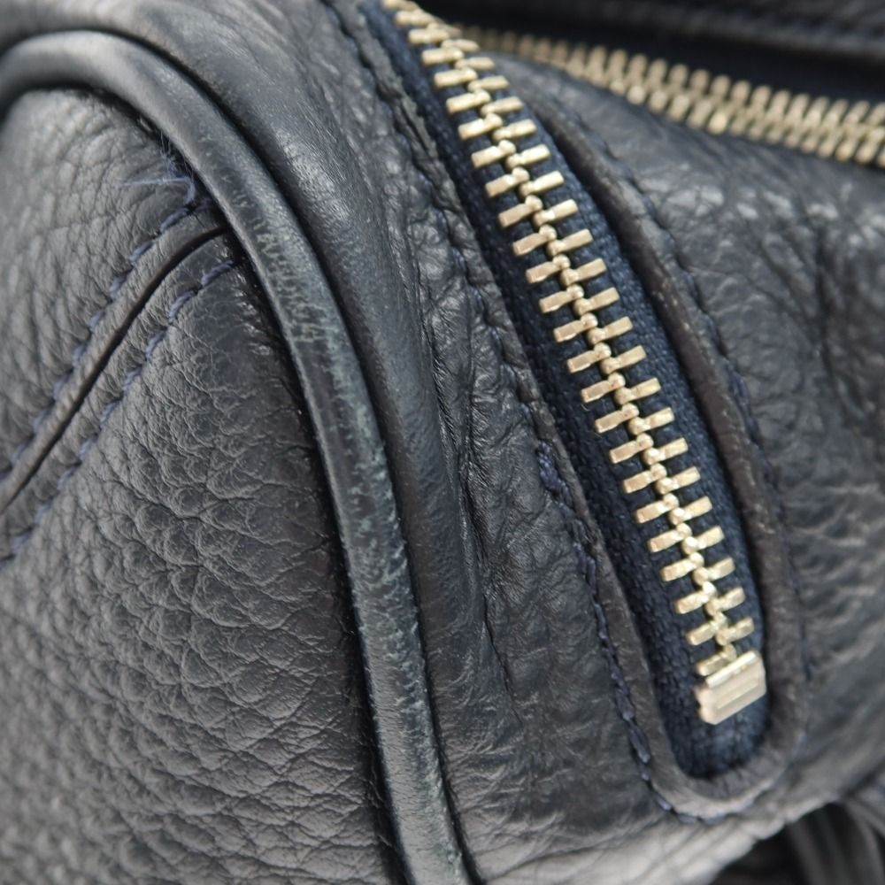 【中古】ペッレモルビダ PELLE MORBIDA MB076 レザー ブリーフケース ネイビー【WxH32xD12.5】【メンズ】