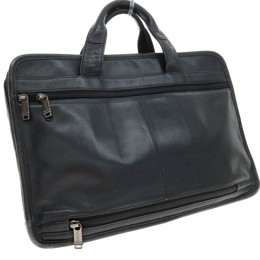 中古】トゥミ TUMI 96130ED4 レザー ブリーフケース ブラック【WxH30