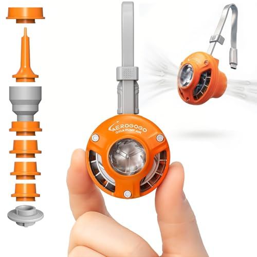 GIGA PUMP 電動エアーポンプ 【超ハイパワー設計】特許取得済み デュアルワイヤーラッピング構造モーター 超軽量 USB Type-C 急速充電 携帯型 キャンプ アウトドア テントライト エアーポンプ 空気入れ 空気抜き 衣類圧縮 真 a101eb19