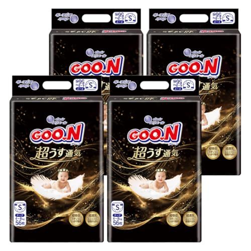 【テープ Sサイズ】 グーン 超うす通気 プレミアム おむつ (4~8kg) 224枚(56枚×4) [ケース販売]Y 48791b09