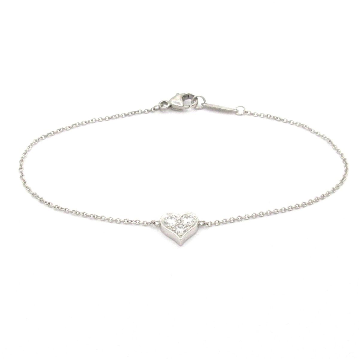 TIFFANY&Co.(ティファニー) ブレスレット美品 センチメンタルハート Pt950×ダイヤモンド 3Pダイヤ
