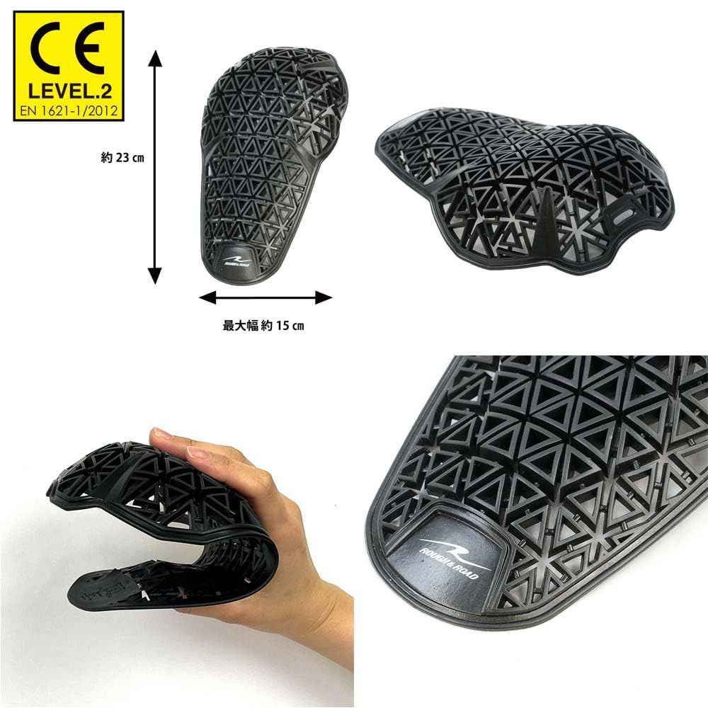新品 ラフアンドロード(ROUGH&ROAD) バイク用プロテクター CE-LEVEL2 フレックスエアパッド ラージ ブラック RR10110 新品 ラフアンドロード(ROUGH&ROAD) バイク用プロテクター CE-LEVEL2 フレックスエアパッド ラージ ブラック RR10110