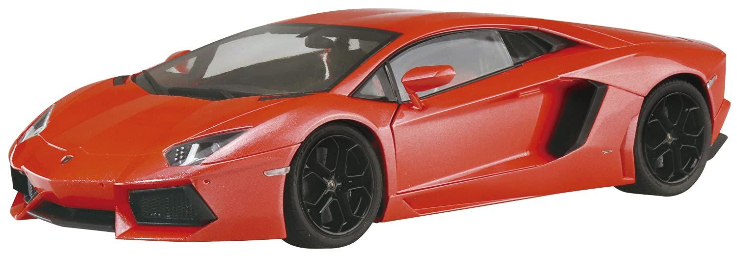 新品 青島文化教材社(AOSHIMA) 1/24 プリペイントモデルシリーズ 2011 ランボルギーニ アヴェンタドール オレンジパール 塗装済みプラモデル 01-A