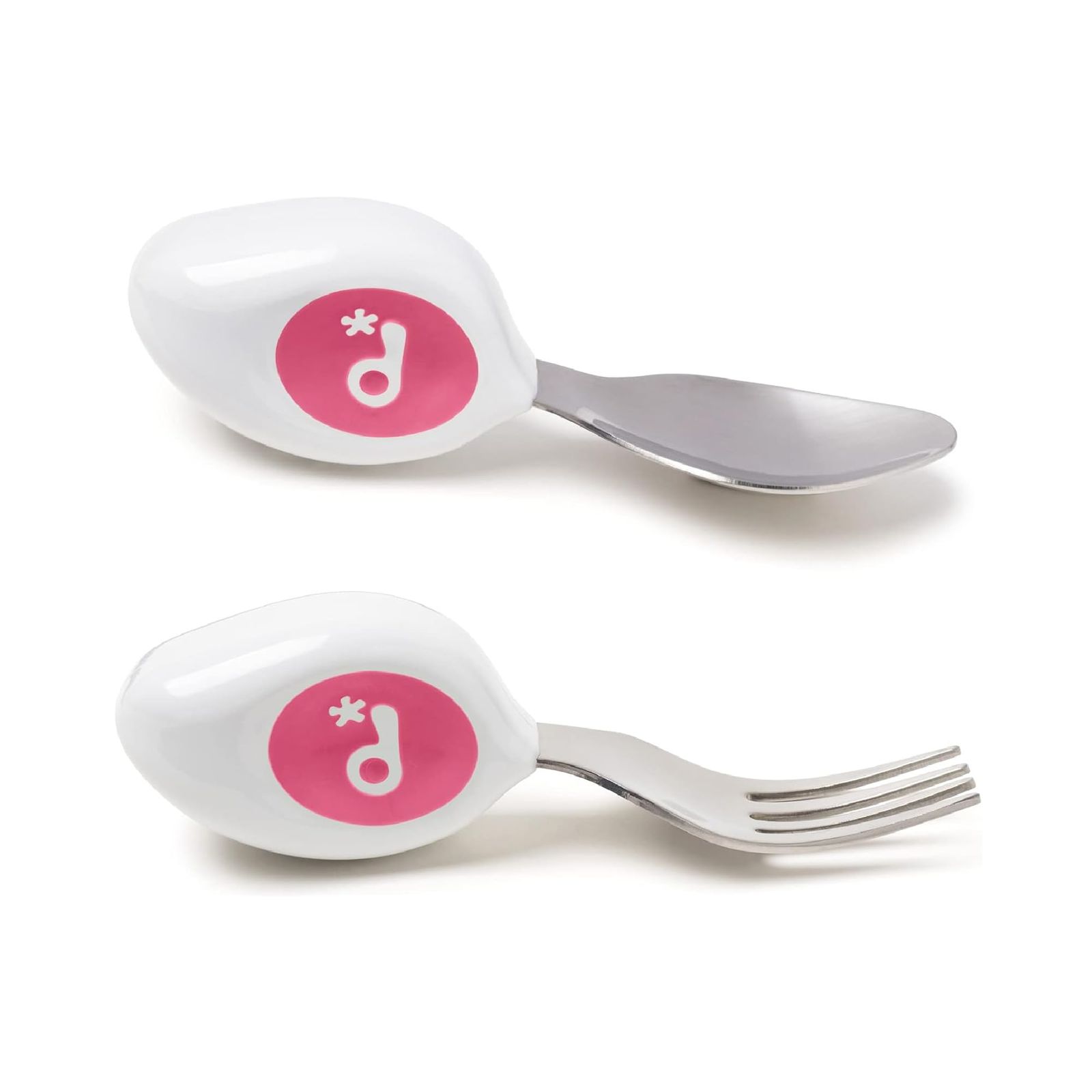 新品 【 doddl (ドードル)公式 】 1歳から自分で食べる！スプーン・フォーク2点セット [ 離乳食 赤ちゃん ベビー 幼児 子供用] 出産祝い プレゼント カトラリーセット (マゼンタピンク)