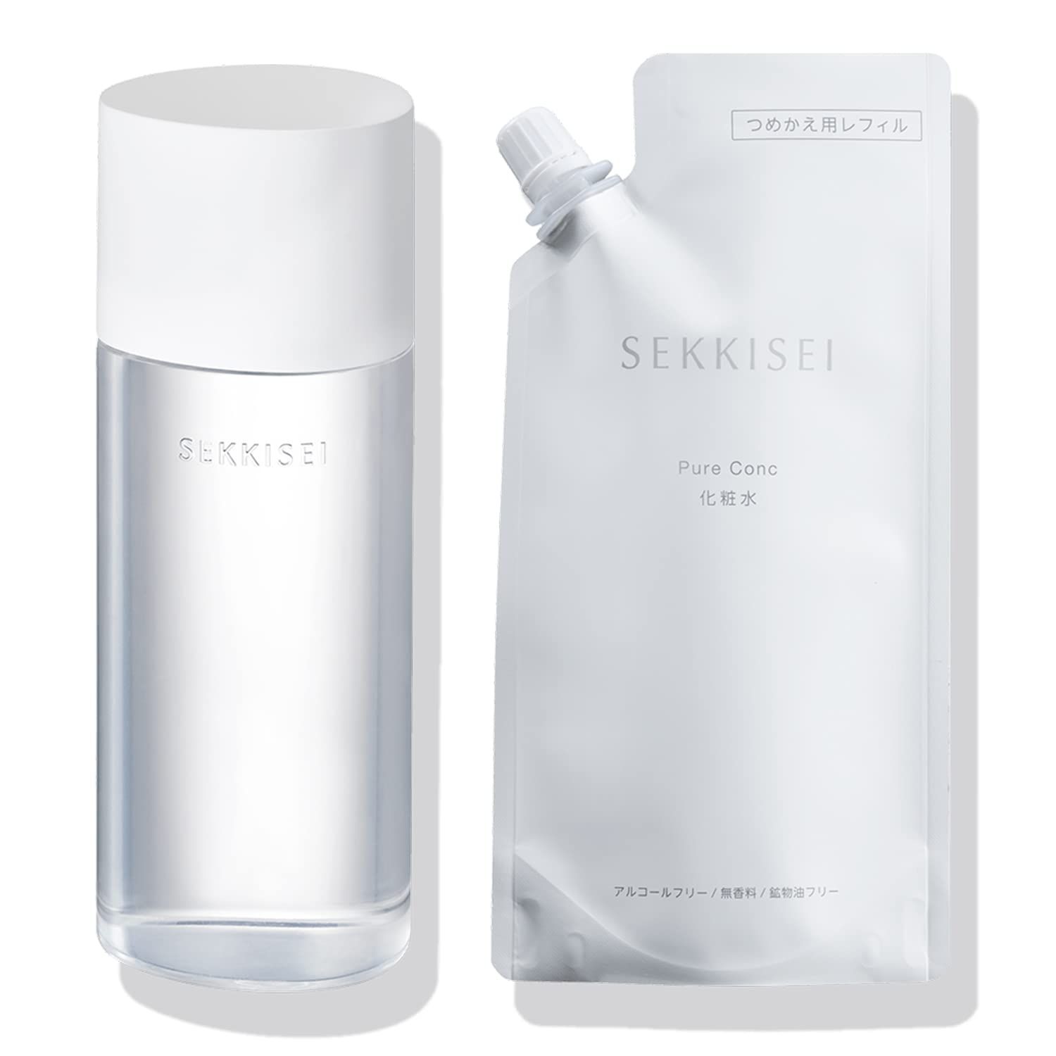 新品 雪肌精 クリアウェルネス (低刺激処方) ピュア コンク キット 化粧水200mL + つめかえ用170mL セット 無色