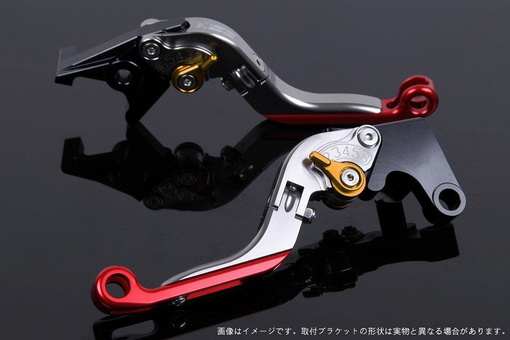 新品 SSK スピードラ アジャストレバーセット 可倒延長式 レバー本体カラー:チタン アジャスターカラー:ゴールド エクステンションカラー:レッド YAMAHA XMAX