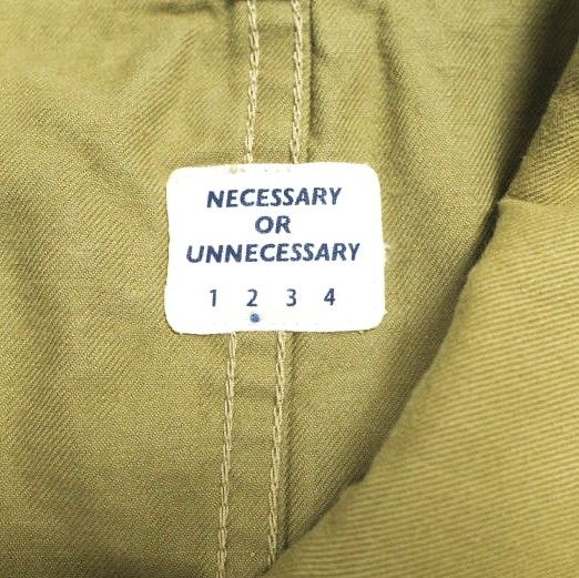 Necessary or unnecessary ネセサリーオアアンネセサリー 日本製 FIRE 
