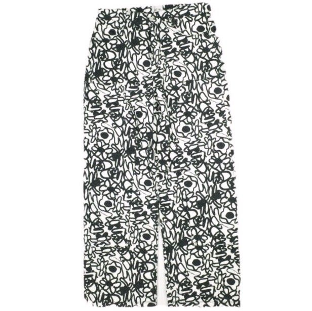 Arte Antwerp アルテ アントワープ 24AW Flowers Allover Print Pants フラワーオールオーバープリントパンツ 24FP-4 32 BLACK/WHITE ダブルニー ワーク ボトムス g25506