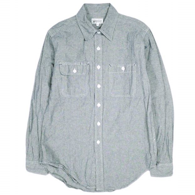 Engineered Garments WORKADAY エンジニアードガーメンツ ワーカデイ アメリカ製 Utility Shirt - Cotton Chambray シャンブレー ユーティリティーシャツ S BLUE 長袖 ワーク トップス g25335