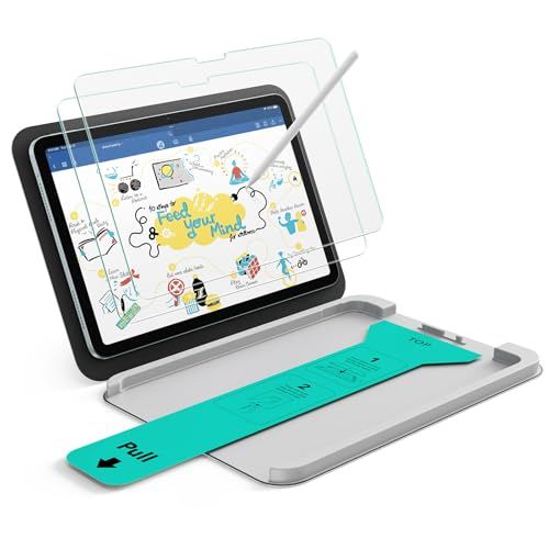 ESR 2枚入り ペーパーフィールスクリーン保護フィルム iPad Air 11インチ M4/M3/M2(第6/7/8世代) 紙に書くような描き心地 硬度9H強化ガラス Ultra Fitトレイで簡単貼り付け 反射防止t a680141b 4,736円