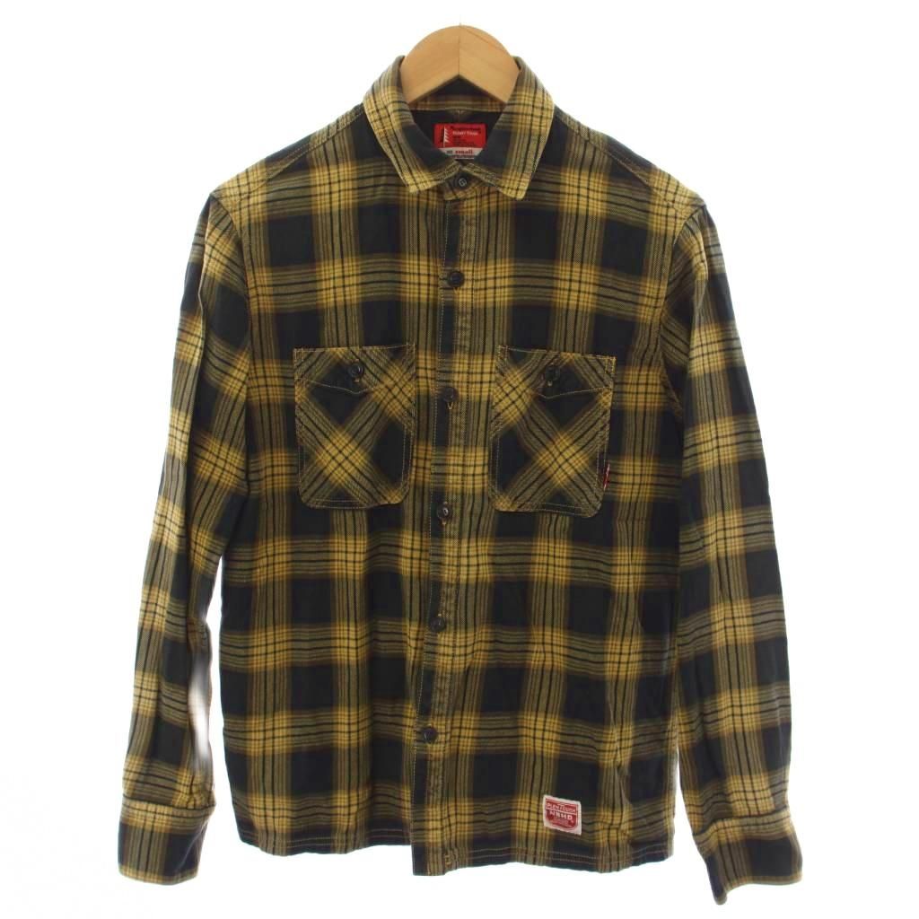 NEIGHBORHOOD シャツ 長袖 チェック柄 S 黄 黒 ネイバーフッド NEIGHBORHOOD シャツ 長袖 チェック柄 S 黄 黒 /BM