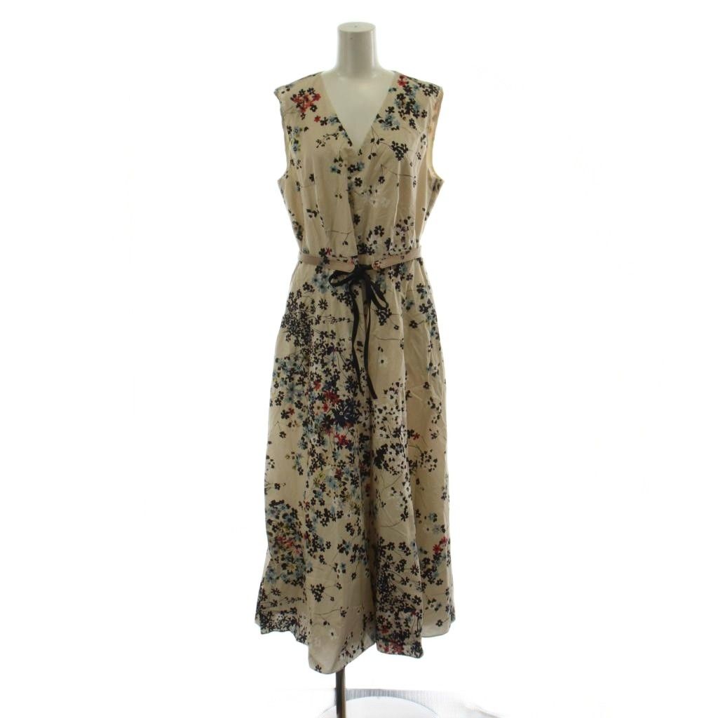 マックスマーラステュディオ Max Mara Studio ワンピース 46 マルチカラー ノースリーブ ロング丈 花柄 62210891000 /GG