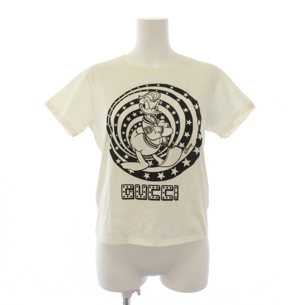 グッチ GUCCI × Disney ドナルドダック Tシャツ カットソー 半袖 XS 白 644674 XJDBE /BM