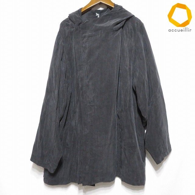 #anc ヨウジヤマモト YohjiYamamoto パーカー 黒 薄手 ジャンパー フード ジップアップ レディース [1003860]