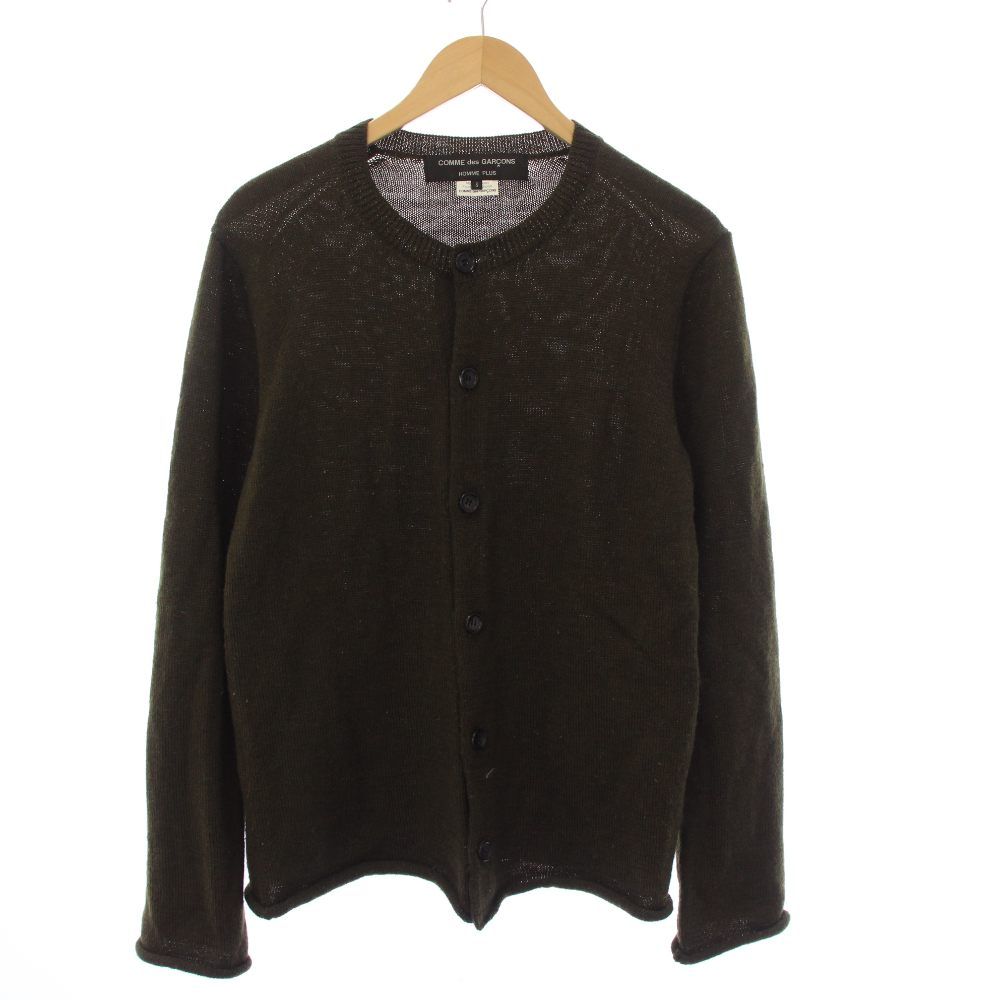 コムデギャルソンオムプリュス COMME des GARCONS HOMME PLUS AD2011 ニットカーディガン クルーネック 長袖 S カーキ PH-N007 /YT