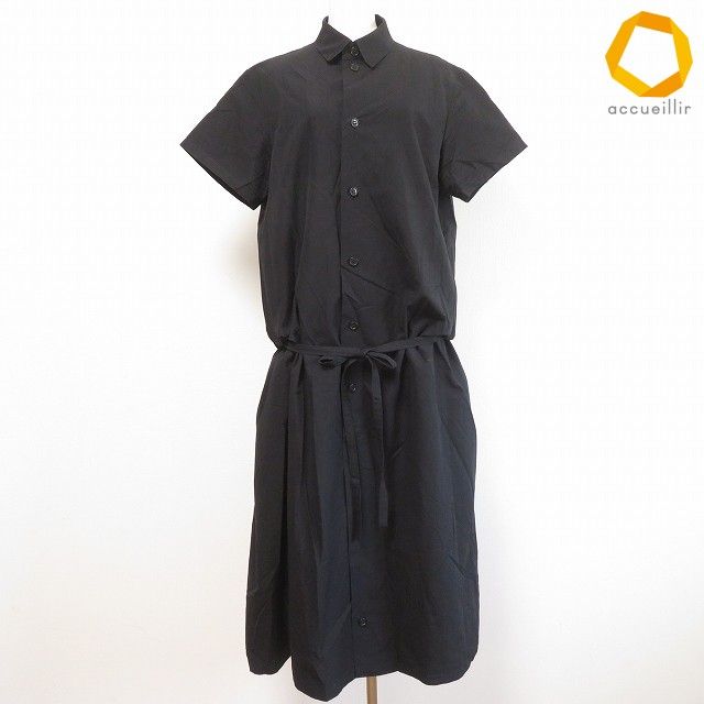 #sxc ワイズ Y's ヨウジヤマモト YohjiYamamoto ワンピース シャツワンピース 3 黒 シルク混 半袖 ロング レディース [961321]