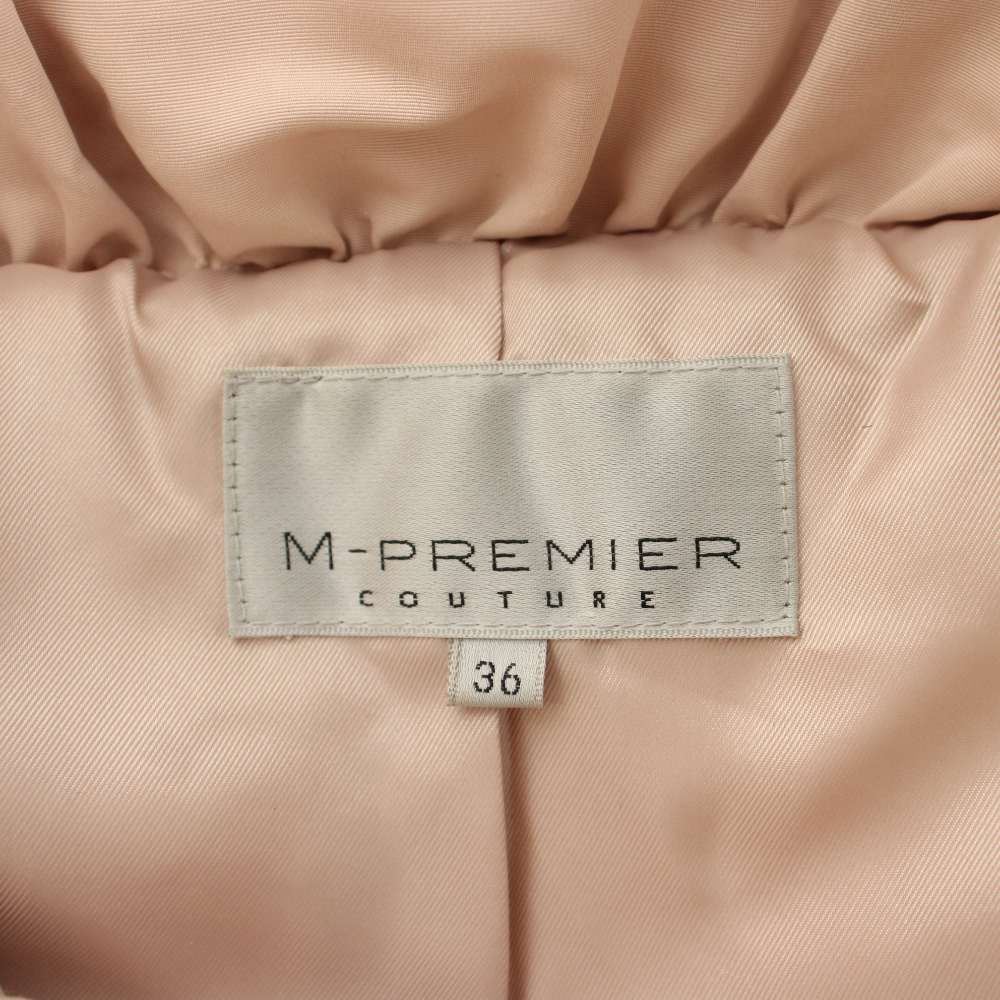 エムプルミエ M-Premier コート 36 ピンク 長袖 ボリューム襟 無地 /DU 