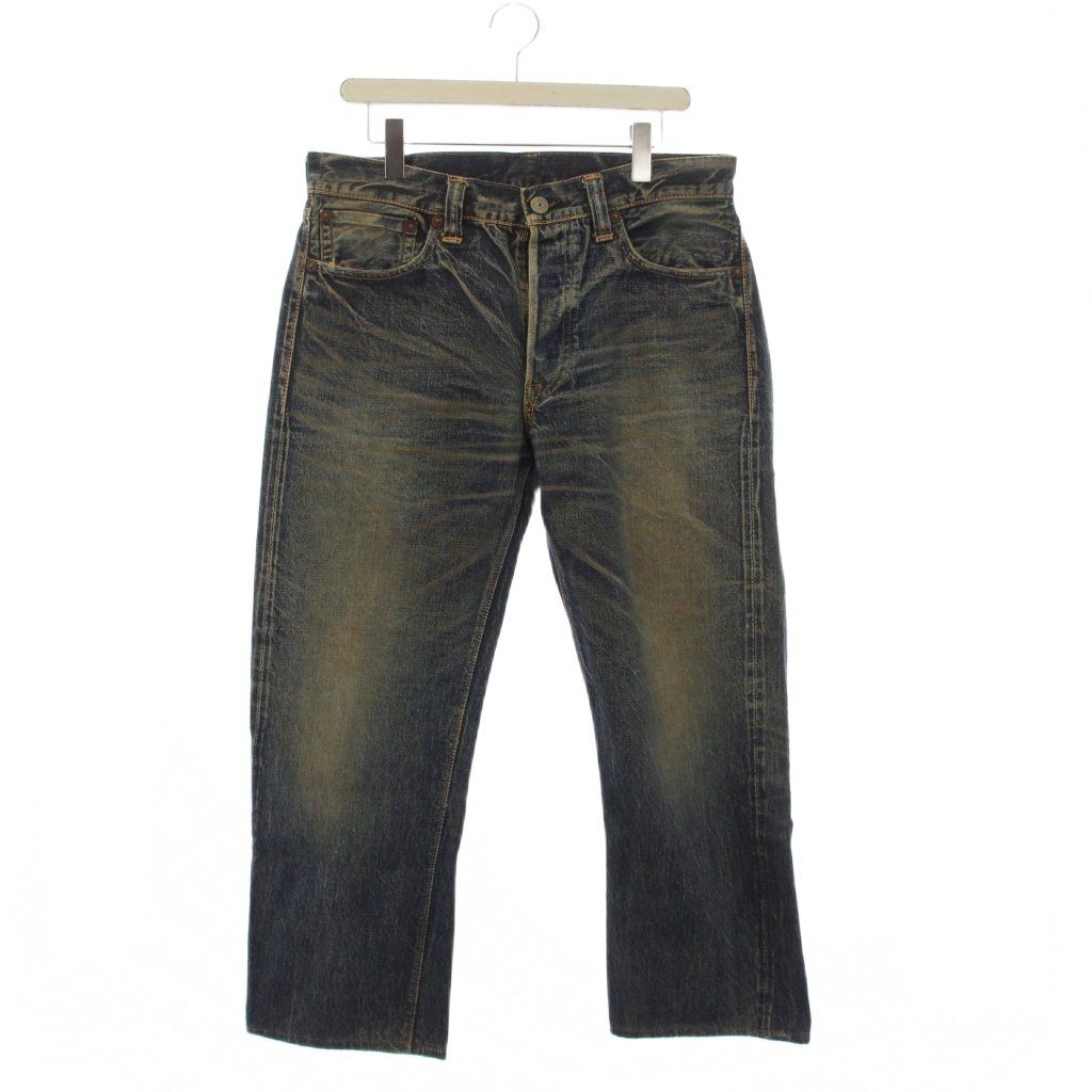 ウエアハウス WAREHOUSE ブルーアンドグレイ BLUE&GRAY デニムパンツ ジーンズ ボタンフライ 天然泥加工 ダメージ加工 インディゴ /YT