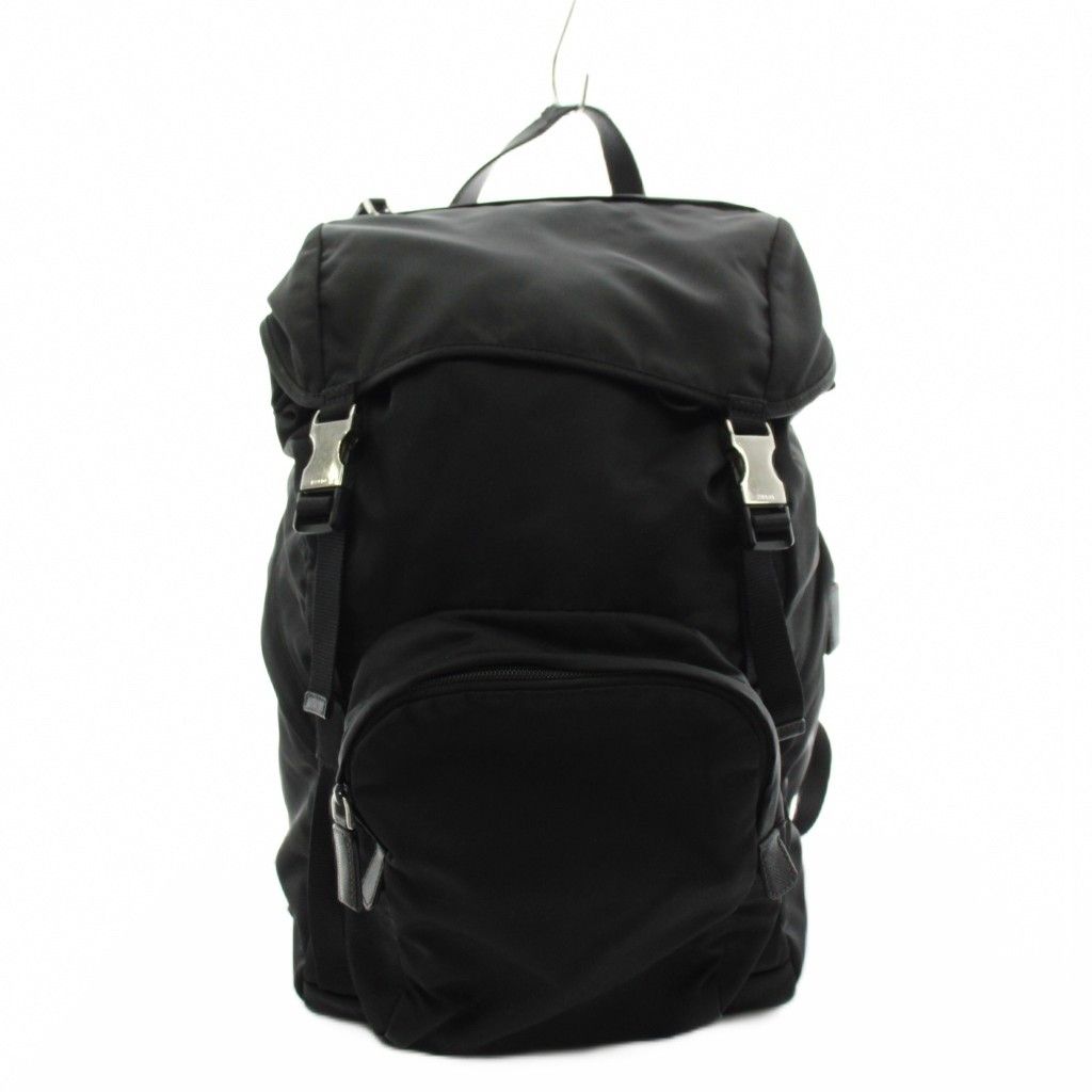 プラダ PRADA テスート 三角プレート トライアングルロゴ リュックサック バックパック ナイロン 黒 ブラック 2VZ062 /AN5 ■OH