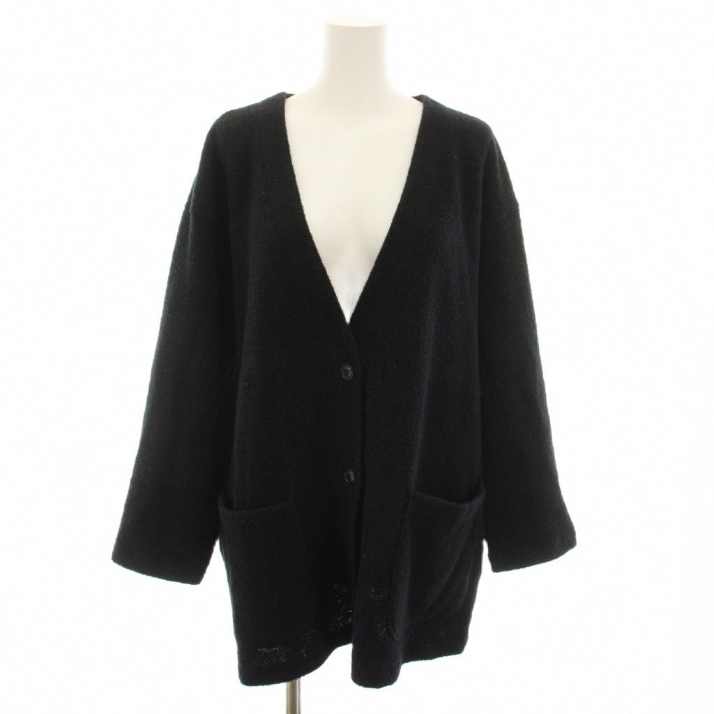 ネストローブ nest Robe ウール天竺Vネックカーディガン ニットカーディガン F 黒 ブラック 01234-1439 /YT