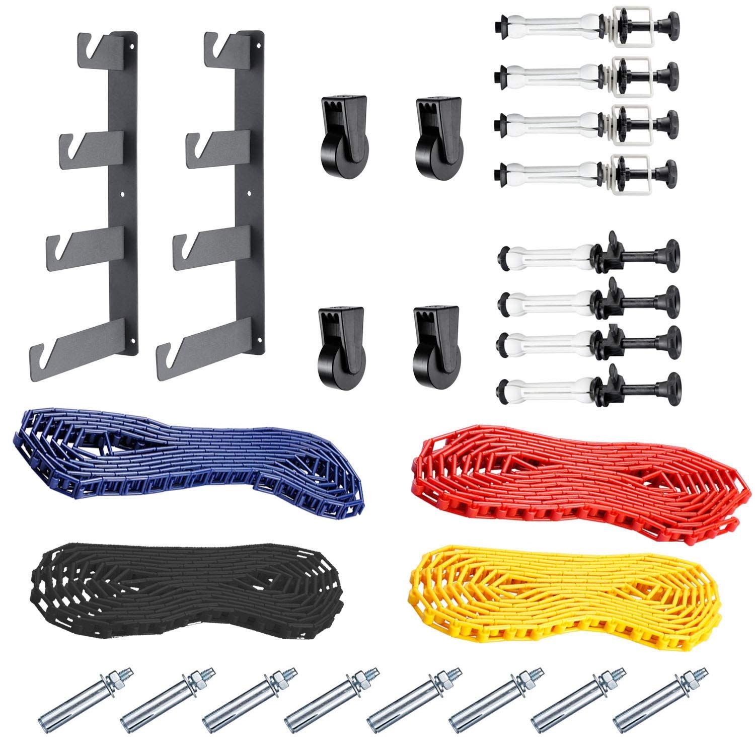新品 NEEWER 撮影用四軸 壁に取り付け 手動 背景サポートシステム 2×4つ折りフック 8 x 拡張バー 4×チェーン 耐荷重：22lb/10kg