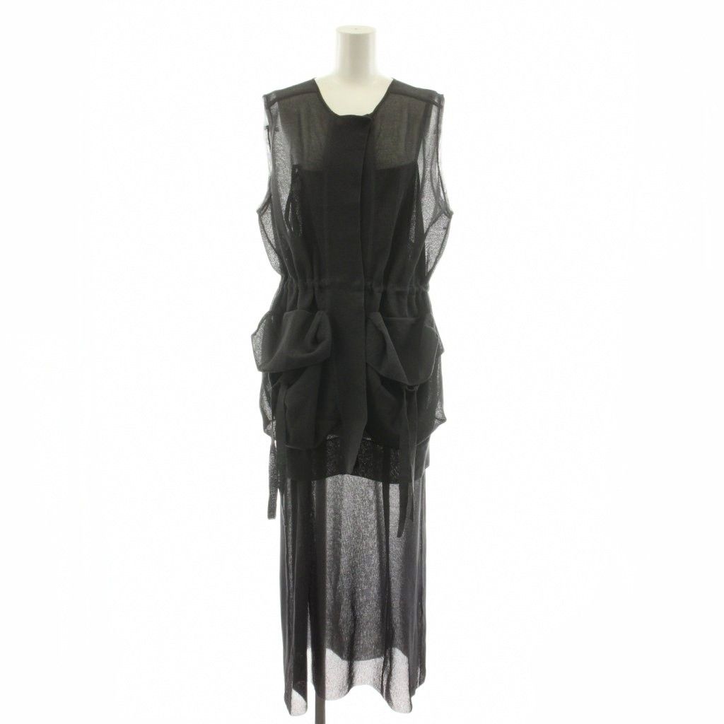 ドレスレイブ DRESSLAVE バンブーシアーツインセット 2点セット キャミワンピース ロング マキシ ベスト 38 グレー 91603306 /KU