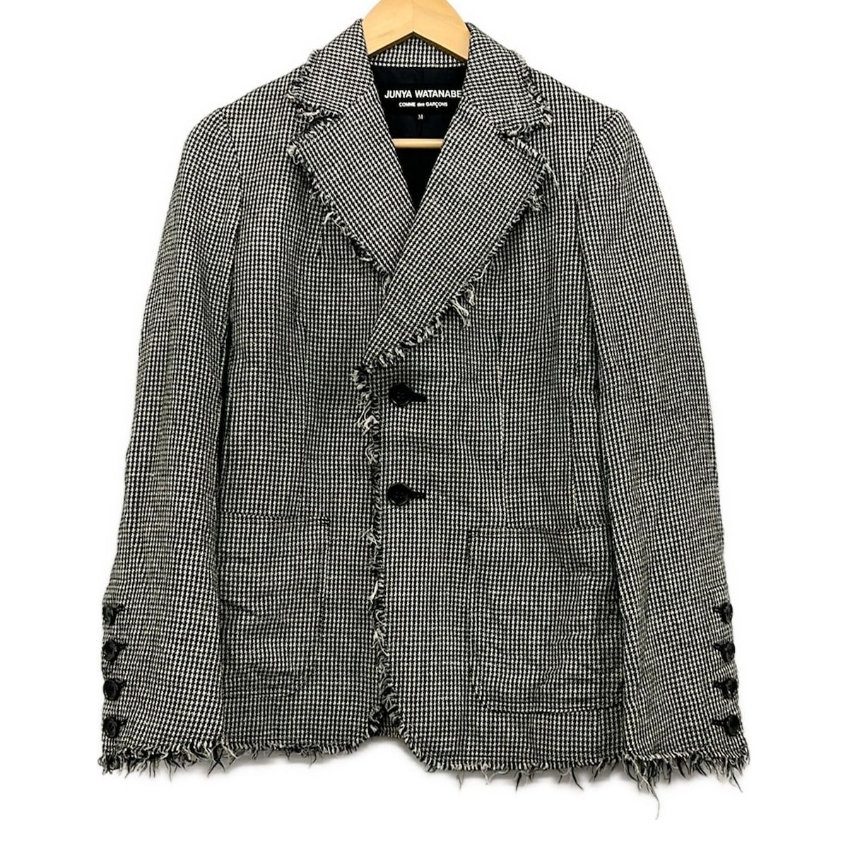 COMMEdesGARCONS JUNYA WATANABE(コムデギャルソンジュンヤワタナベ) ジャケット サイズM メンズ - 黒×アイボリー 春/秋/長袖