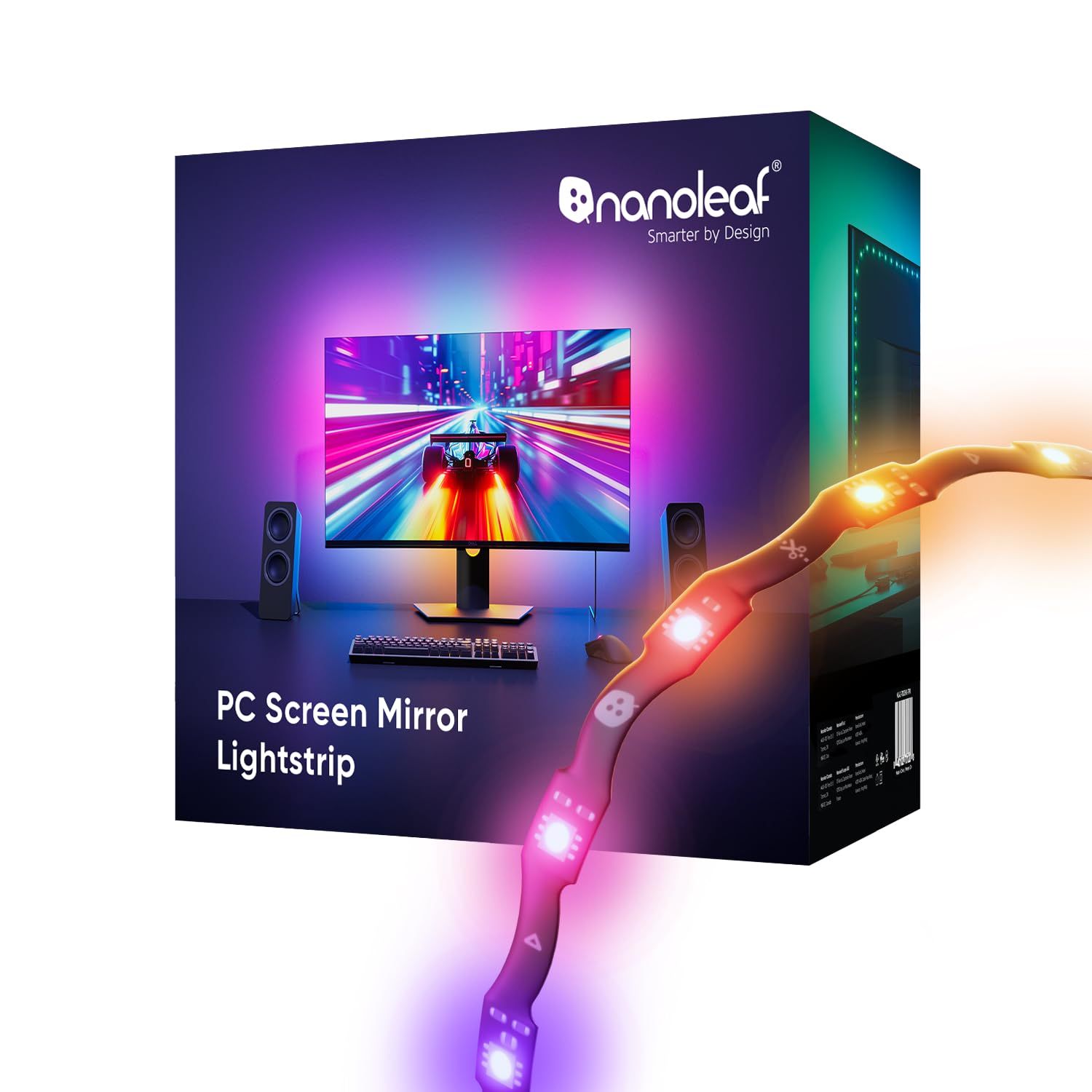 Nanoleaf PCスクリーンミラーライトストリップ 27?32インチ対応 ゲーミングライト 音楽同期・マルチカラーRGB 没入型モニターバックライト 75LED・カット可能 国内発送 8fe81f5b