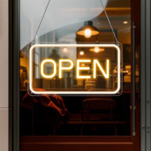 オープン ネオンサイン 屋外 OPEN ネオン看板 ledネオンライト 営業中 光る看板 IP65 高防水 壁掛け/吊り下げ両用 防水ボード コンセント スイッチ付 間接照明 PRボード おしゃれ 屋内外兼用 バー 居酒屋 カフェ 喫茶店 レ 9e0387c7