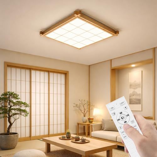 LED シーリングライト 和風 和室 4~6畳 天然木製 ledペンダントライト リモコン付き 24W 無段階調光調色 常夜灯モード タイマー機能 メモリ機能 引掛対応 天井照明器具 寝室 居間ライト インテリア 省エネ 工事不要 簡単取付 a79c8fcd 9,415円