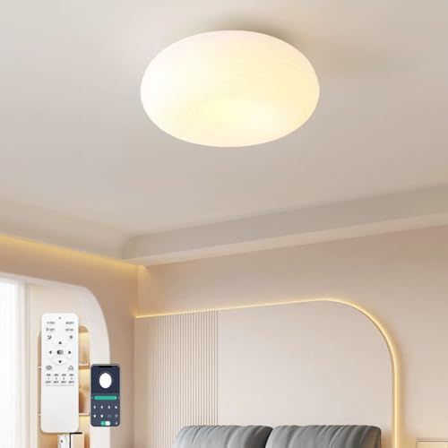 home merc シーリングライト おしゃれ LED 照明器具 天井照明 北欧 リモコン付き 遠隔操作 スマホ連携 インテリア照明 調光調色 電気 寝室 省エネ コンパクト 6畳 8畳 電球 ベッドルーム ダイニング 簡単設置 (20cm) b699594b