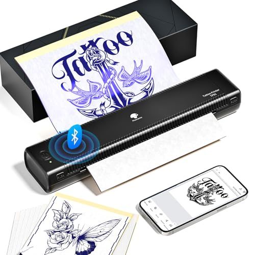 Phomemo TP81 tattoo printer タトゥー用紙10枚付属 タトゥーマシン 転写機 モバイルプリンター タトゥーコピー機 サーマルプリンター tattoo machine タトゥー転写 タトゥーマシン 携帯型 充電式 日本 c745fcdc