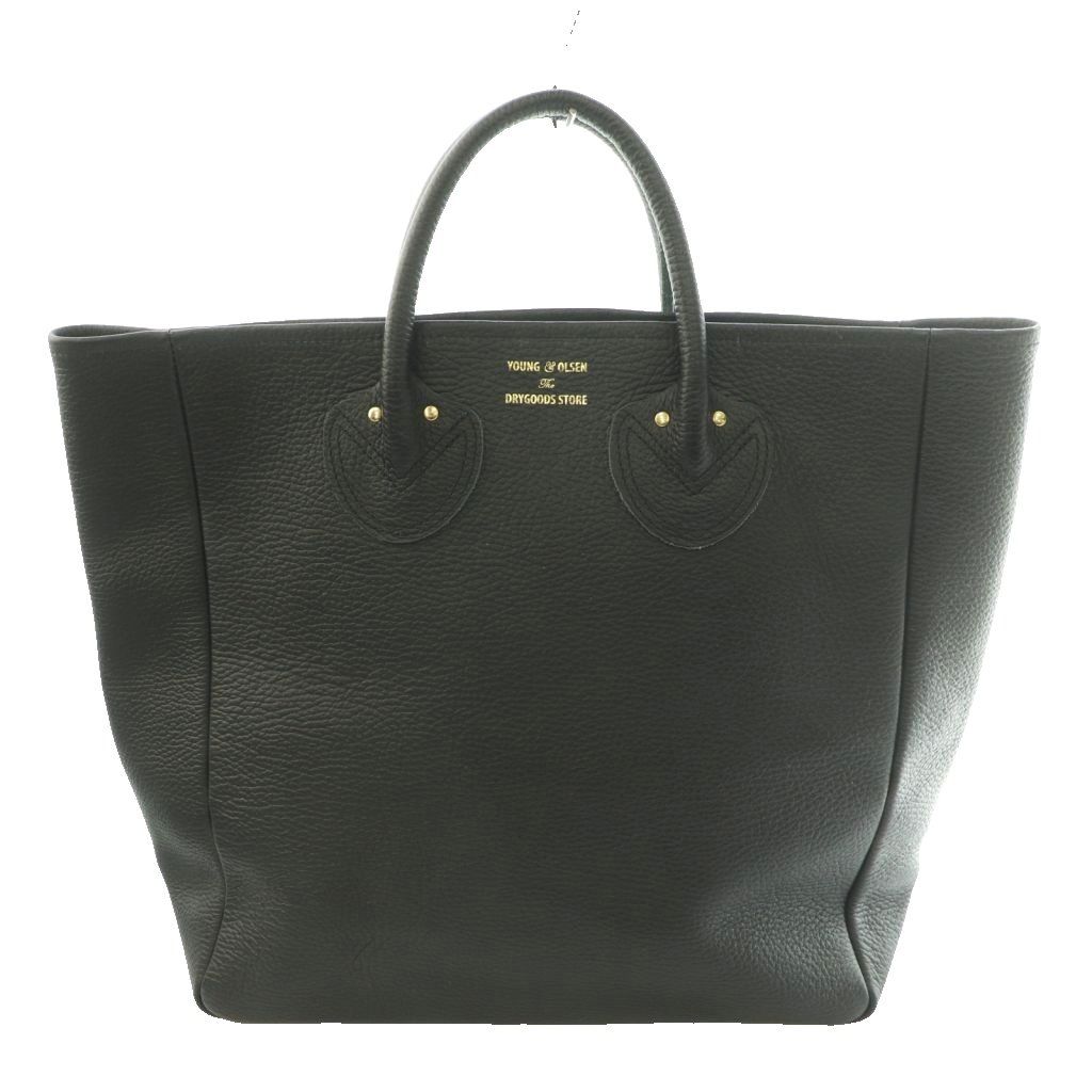 ヤングアンドオルセン YOUNG & OLSEN エンボスレザー トートバッグ M EMBOSSED LEATHER TOTE M ハンド 黒 ブラック /SS ■OS