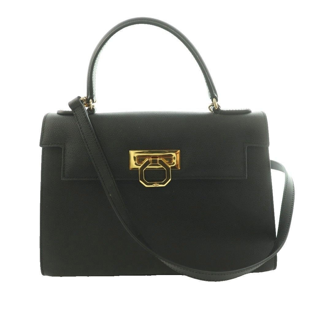 カルボッティ Carbotti エレナ Elena 243 パルメラート・カーフスキン バッグ 2WAY バンド ショルダー レザー 黒 ブラック /SS ■OS