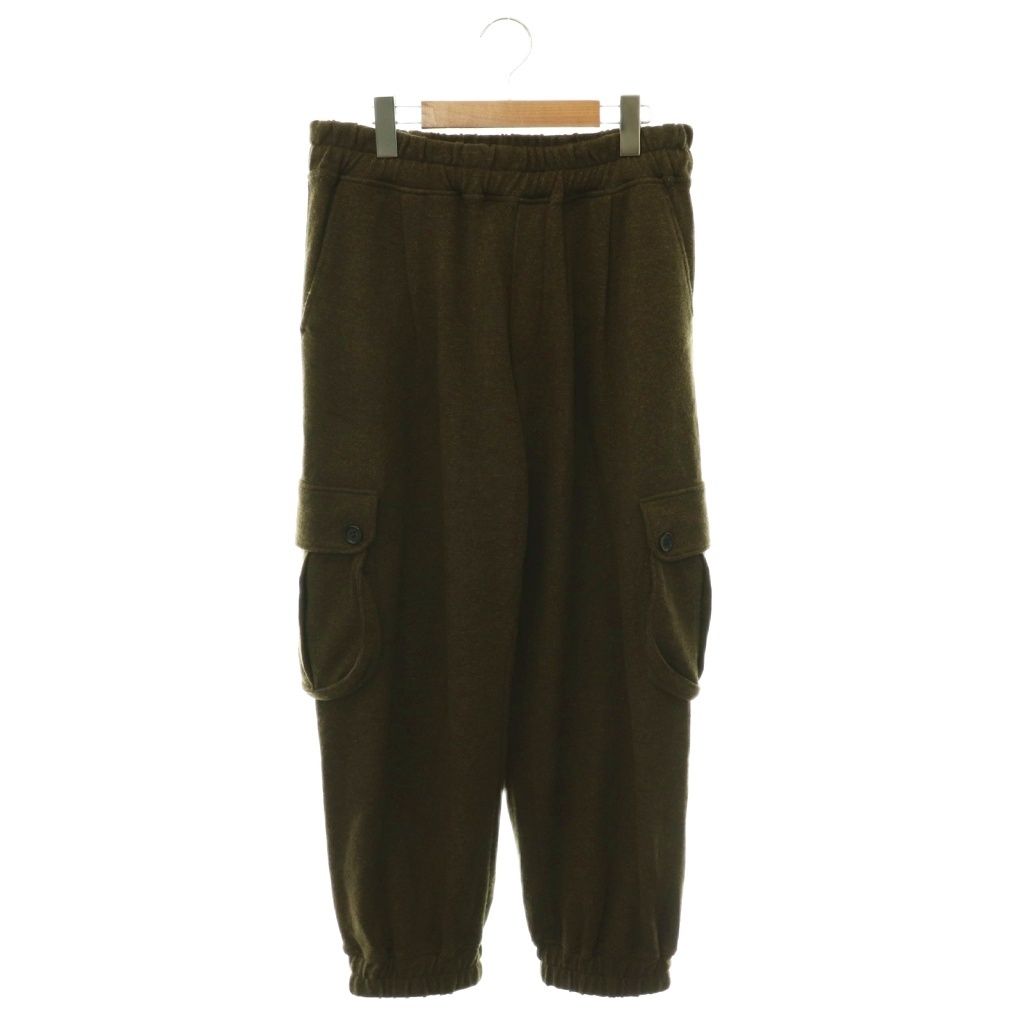 アンスクリア INSCRIRE Wool Military Pants パンツ ウール ミリタリー ジョガー ニット M カーキ /HS ■OS
