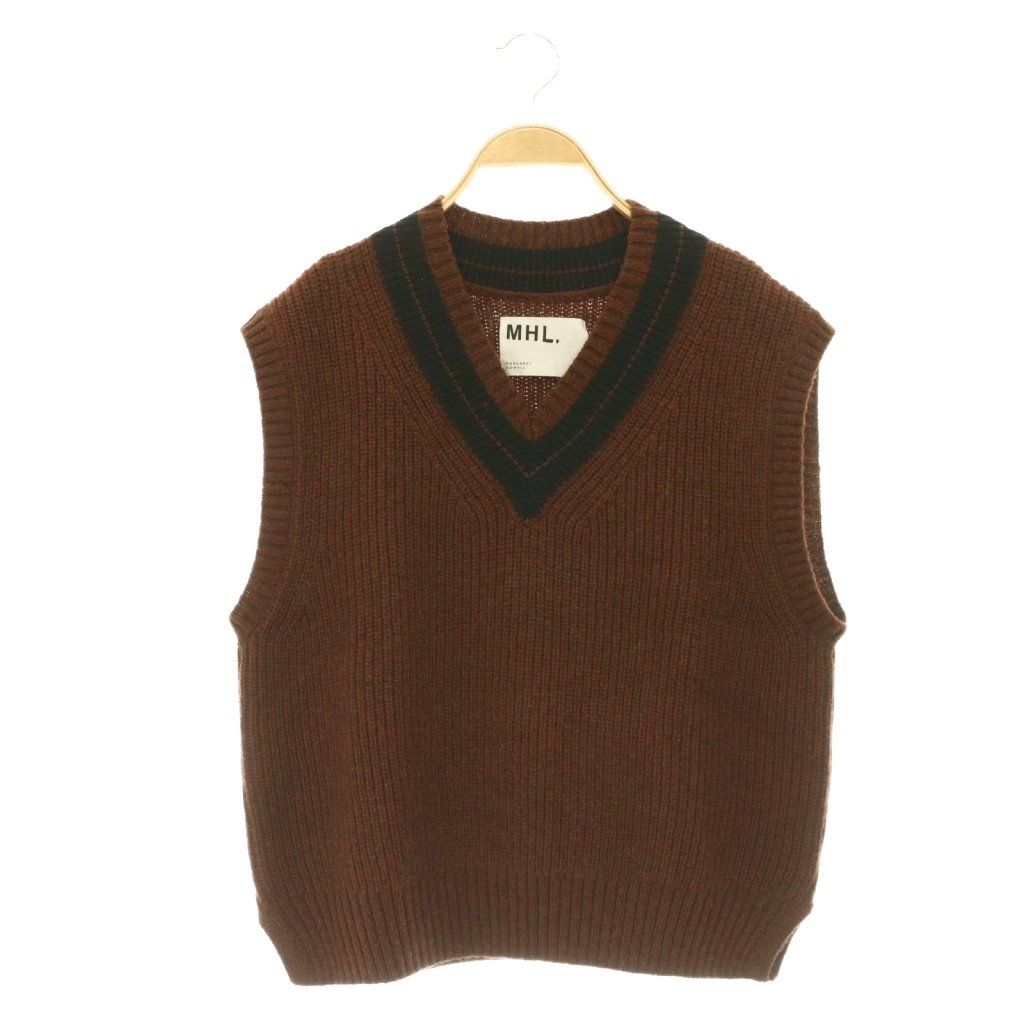 マーガレットハウエル MHL. TOUGH WOOL RIB ベスト ニット プル 