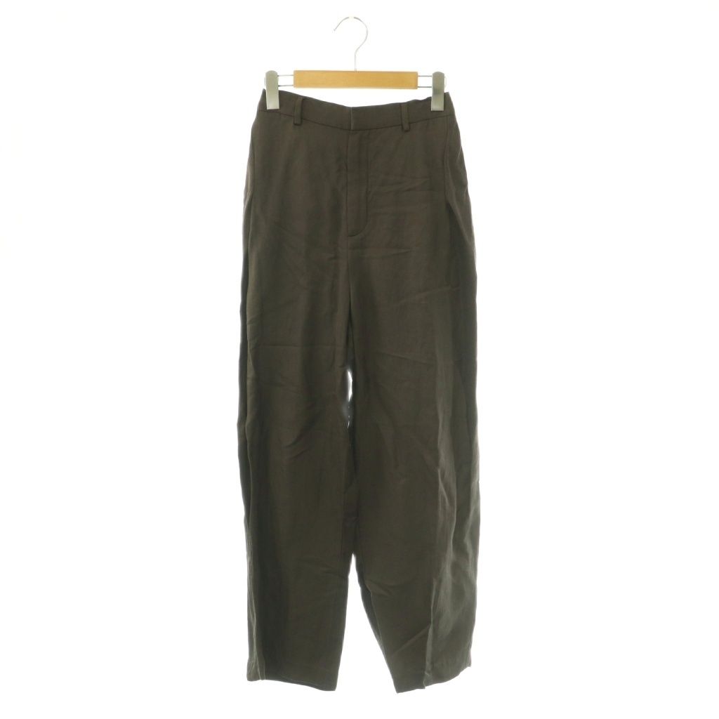 コンテ conte 25AW ワイドパンツ リネン 36 カーキ 8514-1-040058 /MI ■OS