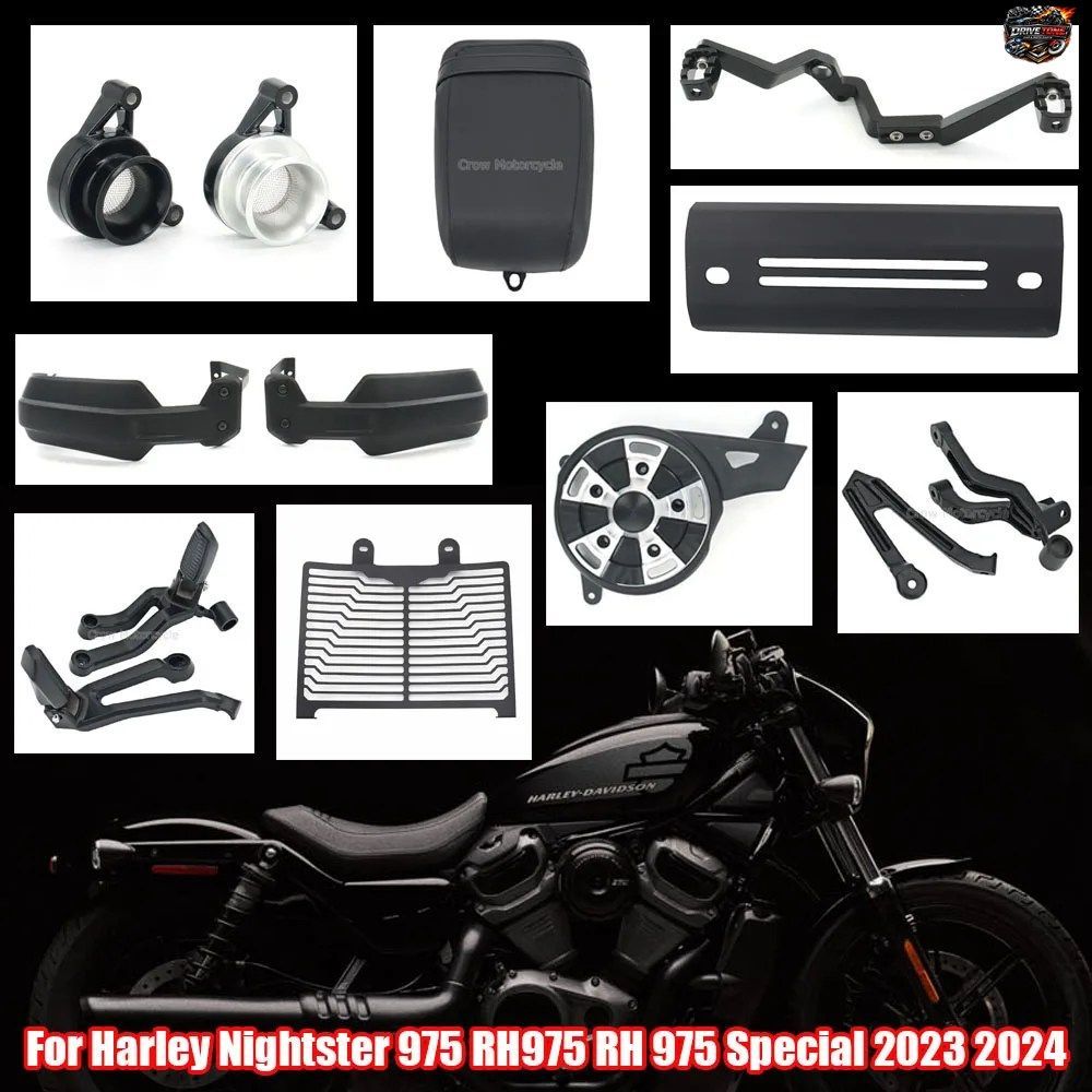 ハーレー ナイトスター 975 RH975 RH 975 スペシャル 2023 2024 用 オートバイアクセサリー プーリー エンジンカバー ソロシート インテー
